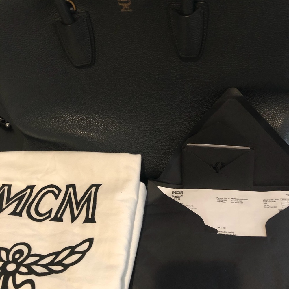 🌱MCM Large MILA Tote Phantom Gray 🌱 - Picture 7 of 8